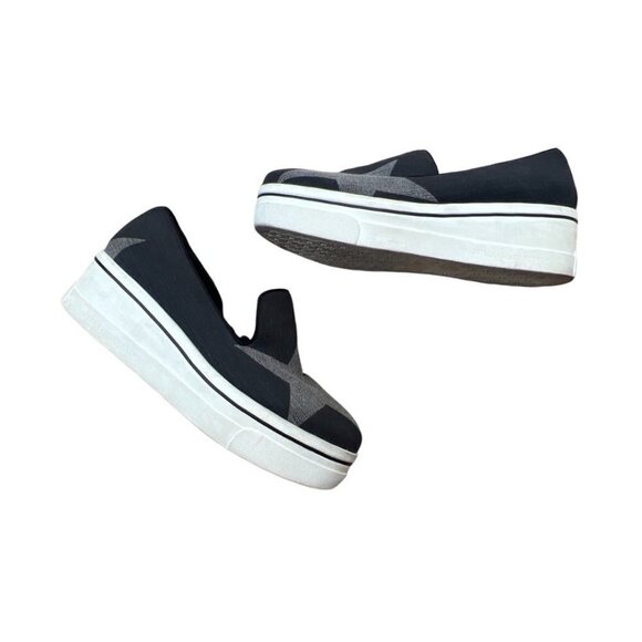 Stella McCartney Black Binx Platform-Wedge Sneakers Size 38 / MALOP - Picture 1 of 6